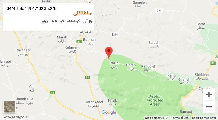 روستای سلطانقلی بر روی نقشه