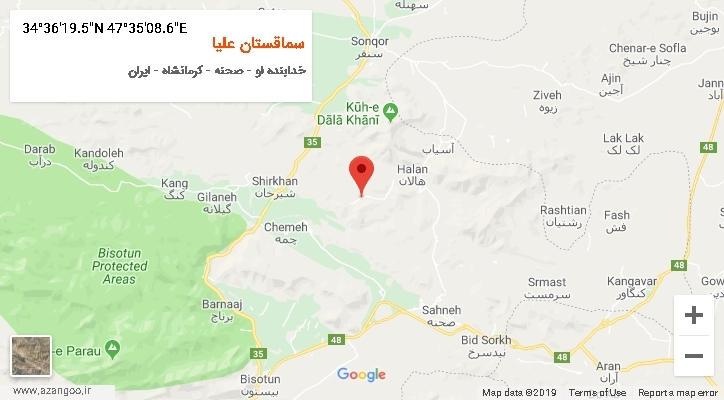 روستای سماقستان علیا بر روی نقشه
