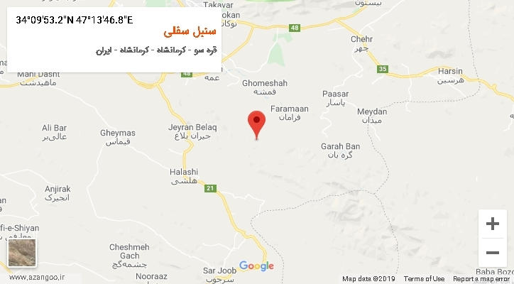 روستای سنبل سفلی بر روی نقشه