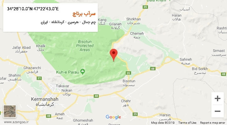 روستای سرآب برناج بر روی نقشه