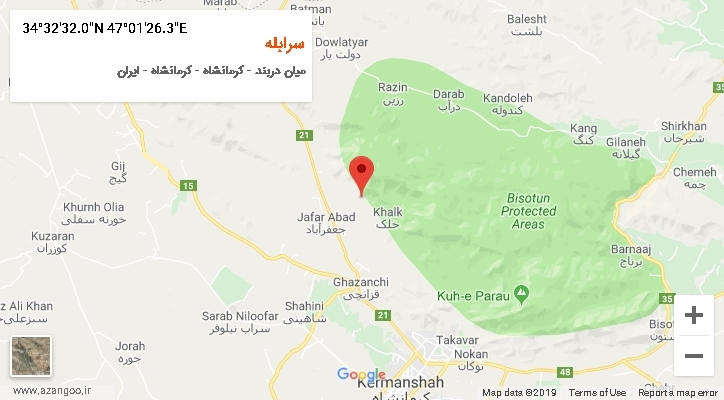 روستای سرابله بر روی نقشه