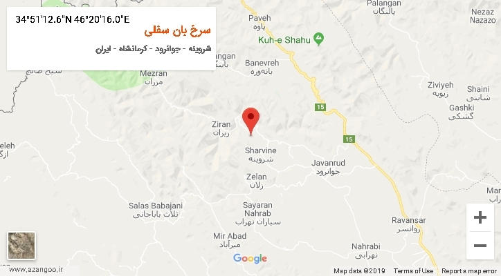 روستای سرخ بان سفلی بر روی نقشه