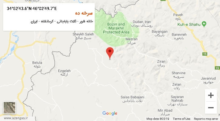 روستای سرخه ده بر روی نقشه