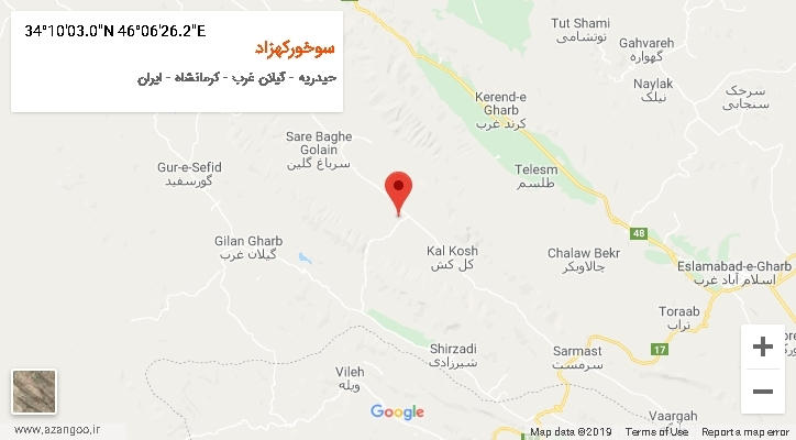 روستای سوخورکهزاد بر روی نقشه