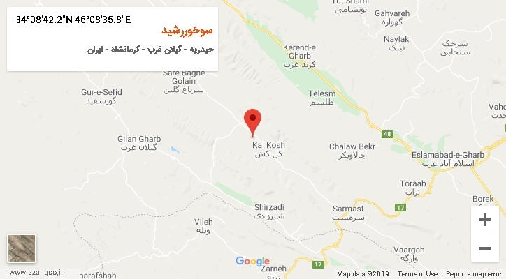 روستای سوخوررشید بر روی نقشه