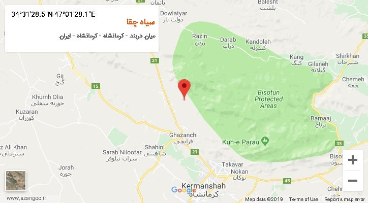 روستای سیاه چقا بر روی نقشه