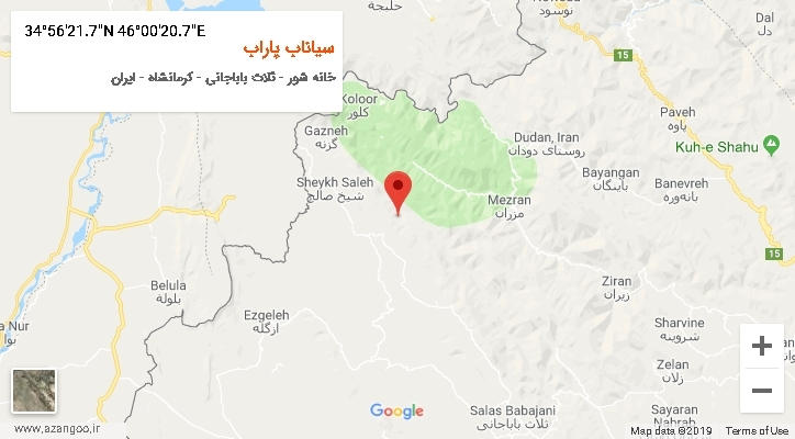 روستای سیاناب پاراب بر روی نقشه
