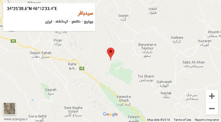 روستای سیدباقر بر روی نقشه