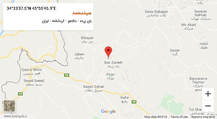 روستای سیدمحمد بر روی نقشه