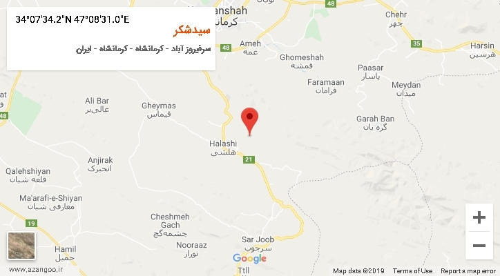 روستای سیدشکر بر روی نقشه