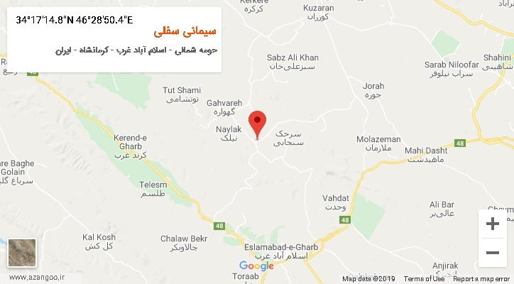 روستای سیمانی سفلی بر روی نقشه