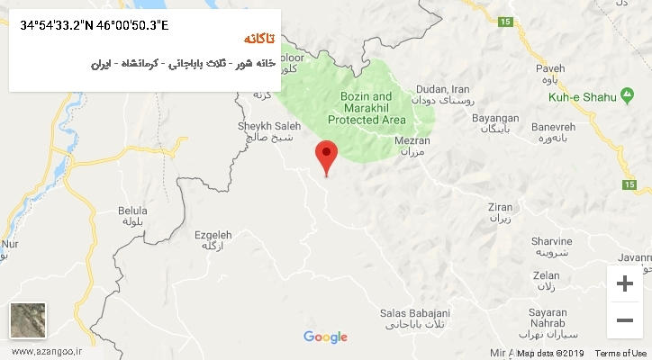 روستای تاکانه بر روی نقشه
