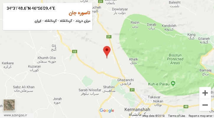 روستای تاسوره جان بر روی نقشه