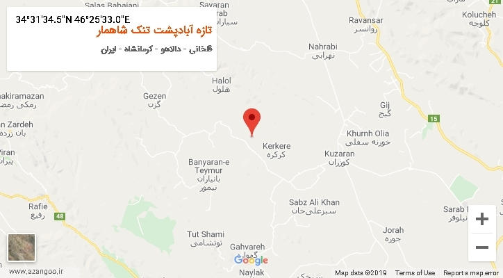 روستای تازه آبادپشت تنک شاهمار بر روی نقشه