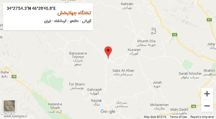 روستای تختگاه جهانبخش بر روی نقشه