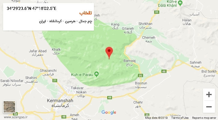روستای تلخاب بر روی نقشه