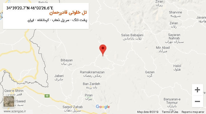 روستای تل خلوتی قادررحمان بر روی نقشه