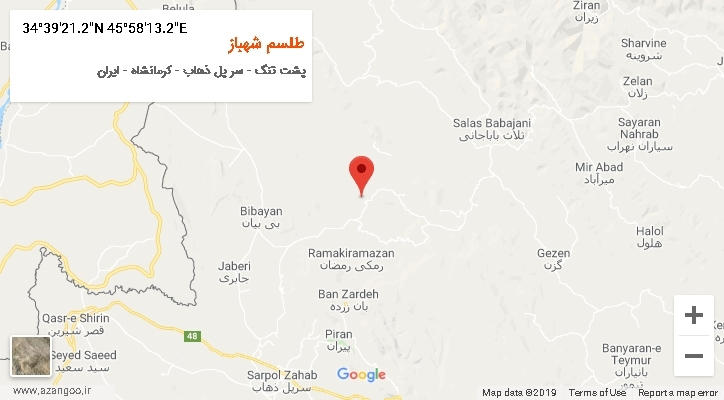 روستای طلسم شهباز بر روی نقشه