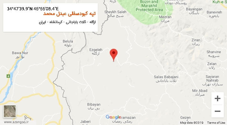 روستای تپه کبودسفلی عبدل محمد بر روی نقشه