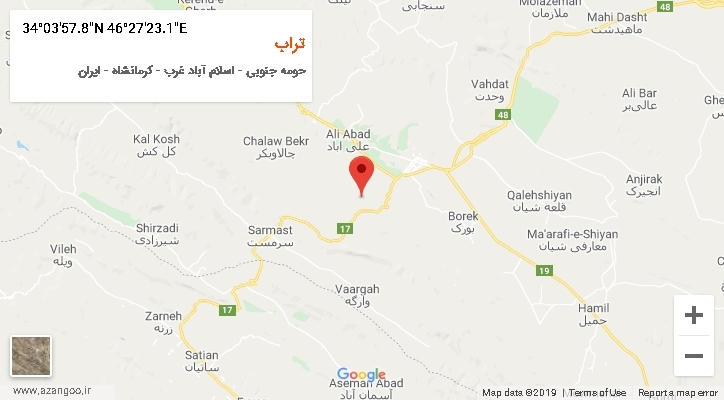 روستای تراب بر روی نقشه