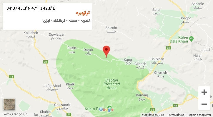 روستای ترازوبره بر روی نقشه