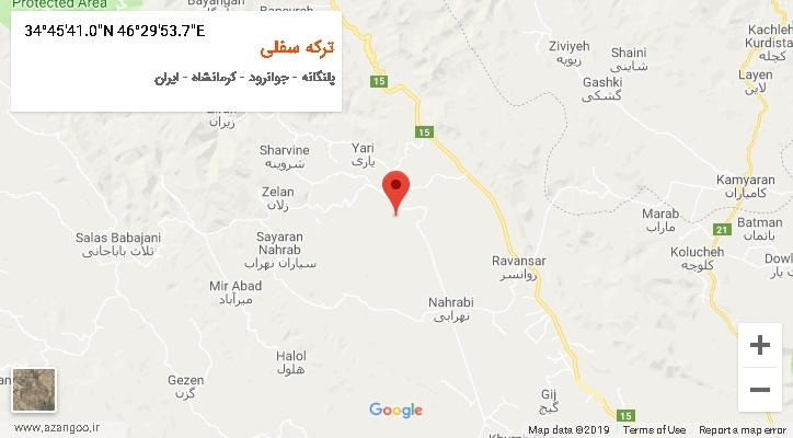 روستای ترکه سفلی بر روی نقشه