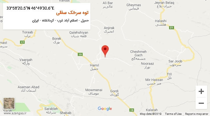 روستای توه سرخک سفلی بر روی نقشه
