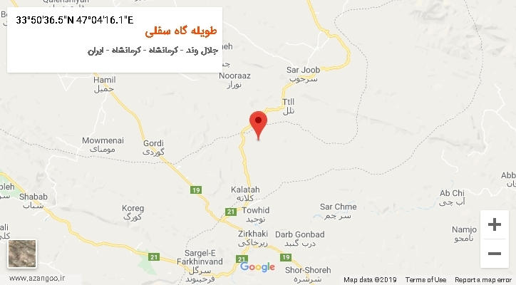 روستای طویله گاه سفلی بر روی نقشه