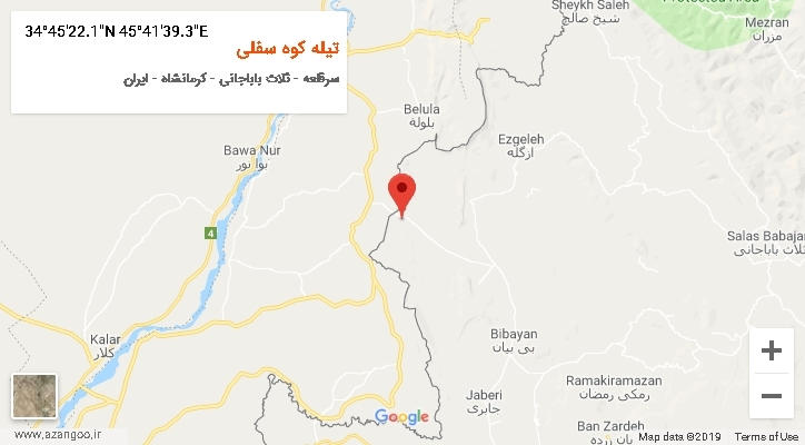 روستای تیله کوه سفلی بر روی نقشه