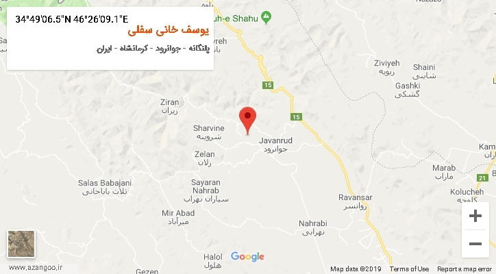 روستای یوسف خانی سفلی بر روی نقشه