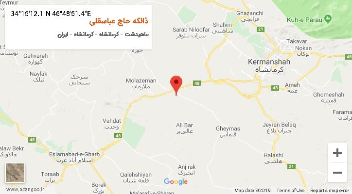 روستای ذالکه حاج عباسقلی بر روی نقشه