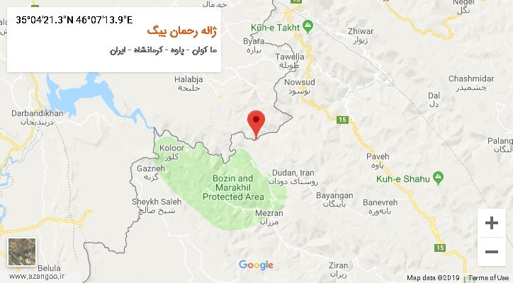 روستای ژاله رحمان بیگ بر روی نقشه