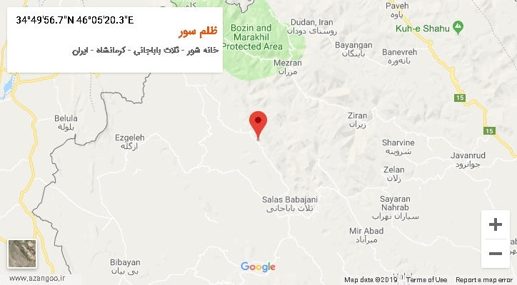 روستای ظلم سور بر روی نقشه