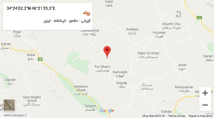 روستای زوله بر روی نقشه