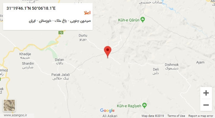 روستای اعلا بر روی نقشه