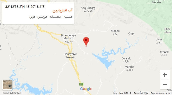 روستای آب انبارپایین بر روی نقشه