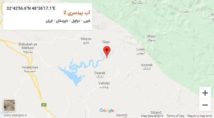 روستای آب بیدسری 2 بر روی نقشه