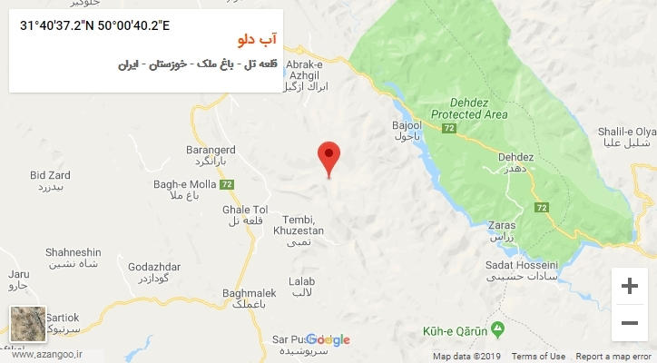 روستای آب دلو بر روی نقشه