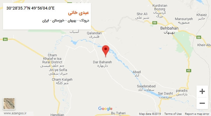روستای عبدی خانی بر روی نقشه