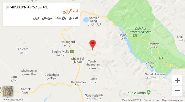 روستای آب گرازی بر روی نقشه