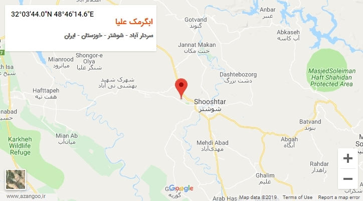 روستای ابگرمک علیا بر روی نقشه