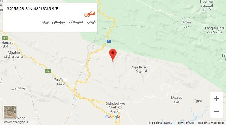 روستای ابگون بر روی نقشه
