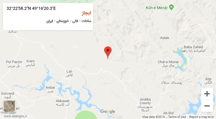 روستای ابجاز بر روی نقشه