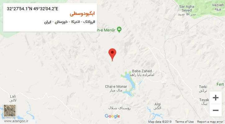 روستای ابکبودوسطی بر روی نقشه