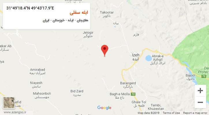 روستای ابله سفلی بر روی نقشه