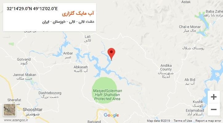 روستای آب مایک گلزاری بر روی نقشه