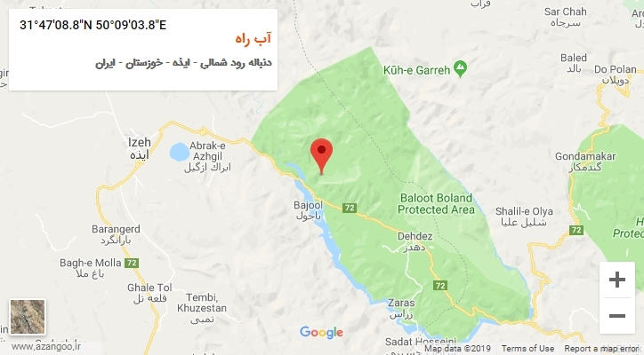 روستای آب راه بر روی نقشه