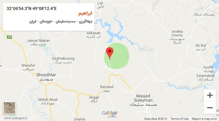 روستای ابراهیم بر روی نقشه