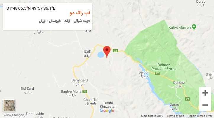 روستای آب راک دو بر روی نقشه