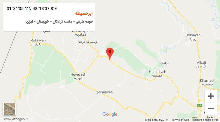 روستای ابرحمیطه بر روی نقشه